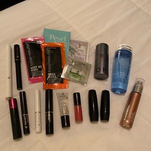 Lancôme makeup bag with products